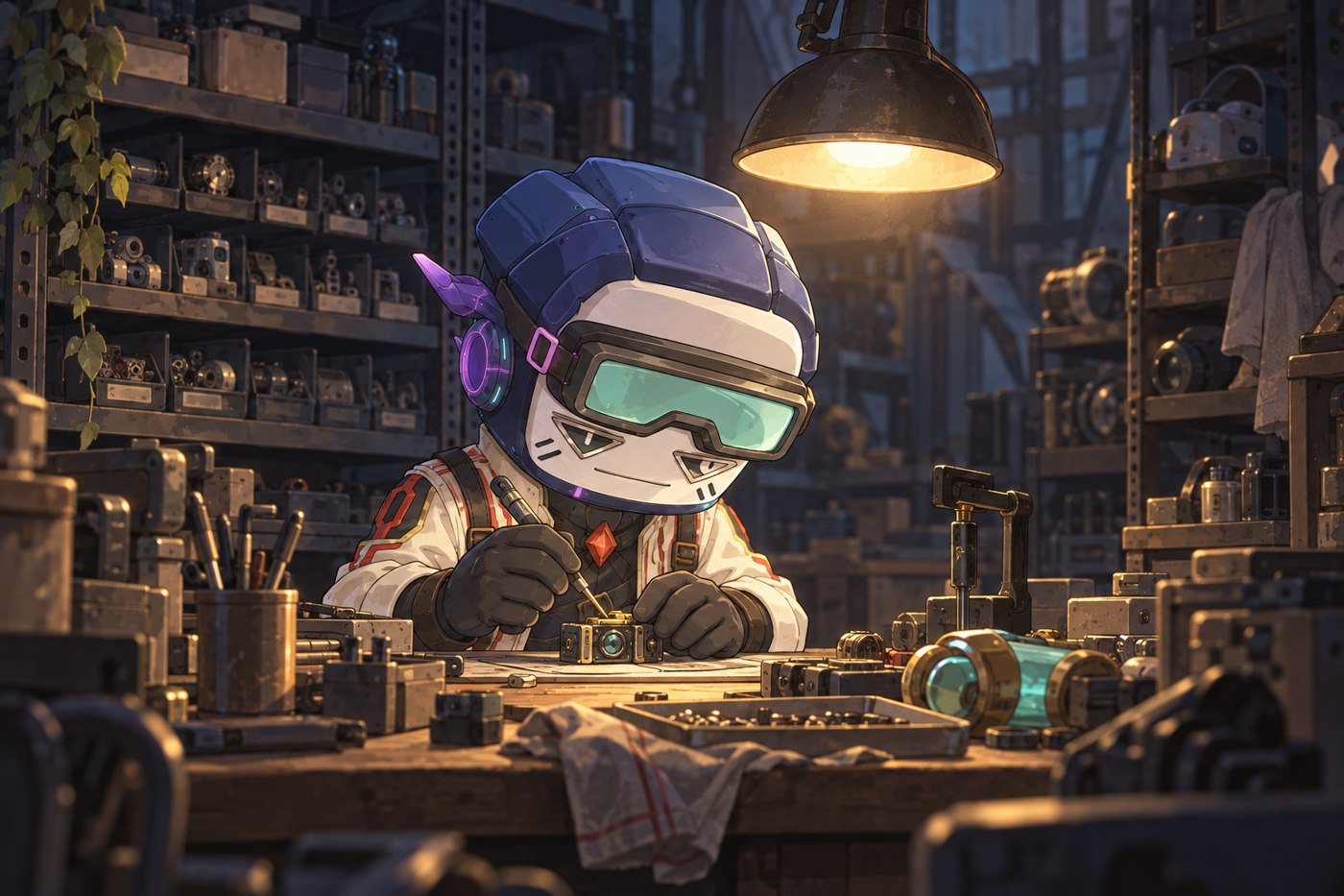 Smith at the workbench
